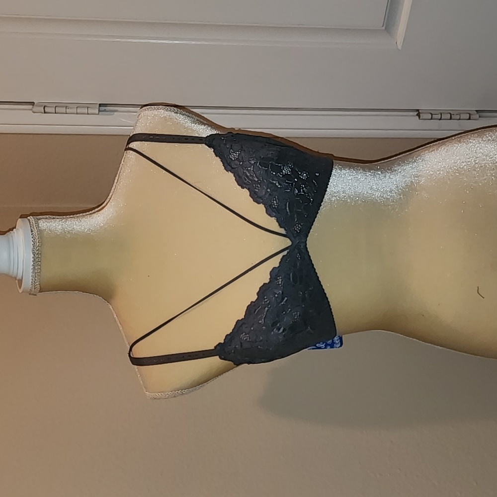 NWT Free People gray bralette with front strap detail size medium